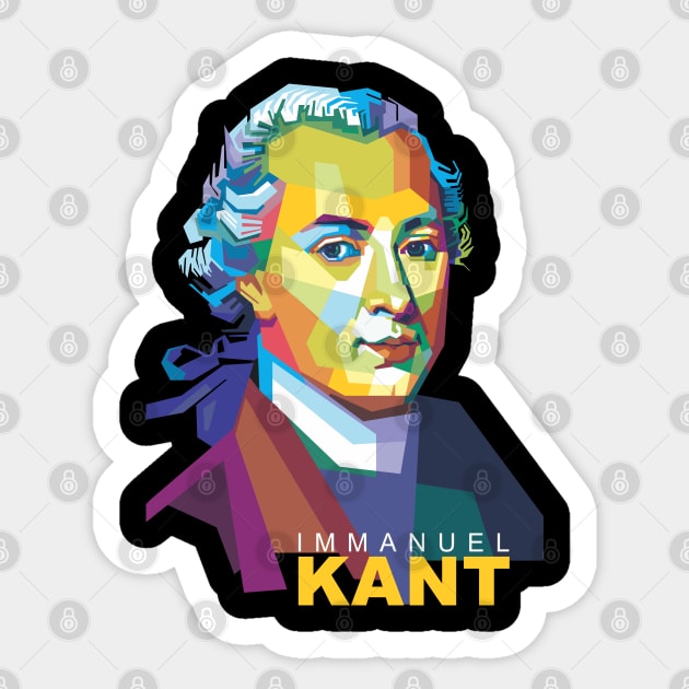 Immanuel Kant Sticker by Alkahfsmart